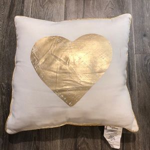 Heart print pillow